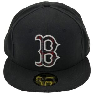 Boné New Era Beisebol Boston Red Sox Aba Xadrez Reta Fechado