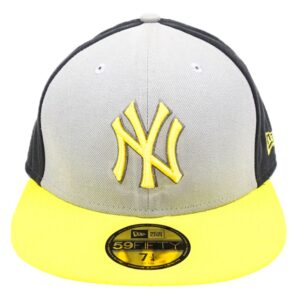 Boné New Era Beisebol New York Yankees Aba Amarela Reta Fechado