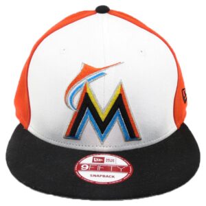 Boné New Era Beisebol Miami Marlins SnapBack Aba Reta Unissex
