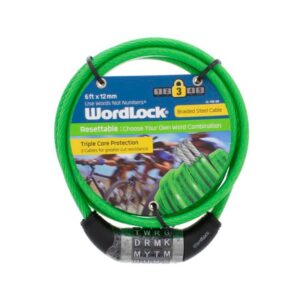 Trava Cadeado Antifurto Senha Palavra Cabo De Aço 12mm Bike